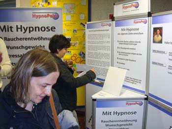 Viele Besucher interessierten sich für Hypnose